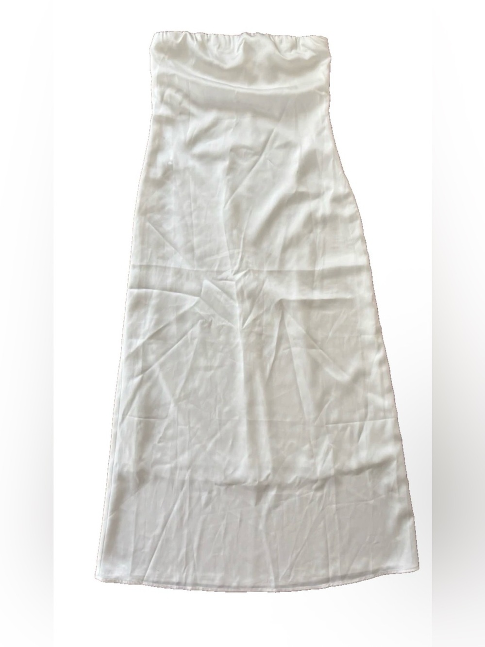 Commense Elegant White Strapless Maxi Dress Size Medium - Picture 3 of 5